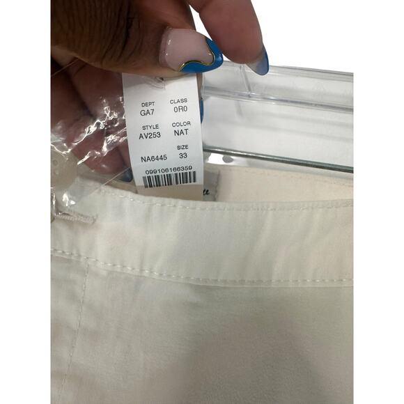 J.Crew Slouchy Boyfriend Chino Pant Cream Neutral Basic Straight Leg Size 33 - Picture 8 of 15